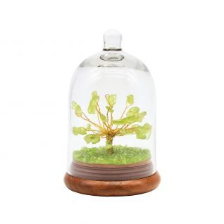 Árbol Felicidad Campana Cristal CUARZO VERDE 12cm